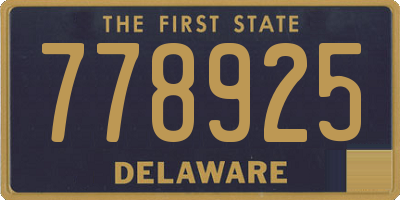 DE license plate 778925