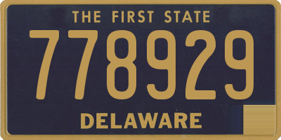 DE license plate 778929