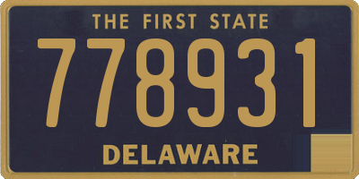 DE license plate 778931
