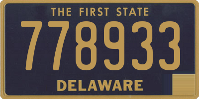DE license plate 778933