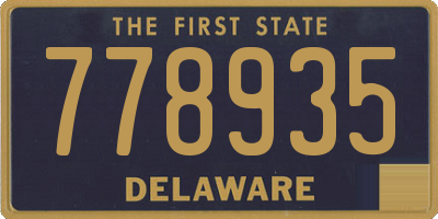 DE license plate 778935