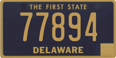 DE license plate 77894