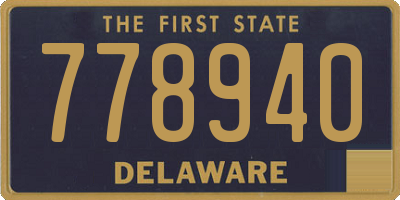 DE license plate 778940