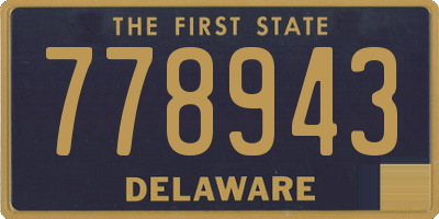 DE license plate 778943