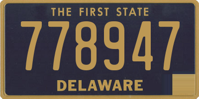 DE license plate 778947