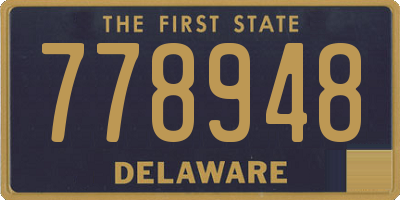 DE license plate 778948