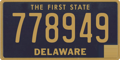 DE license plate 778949