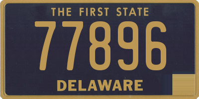 DE license plate 77896