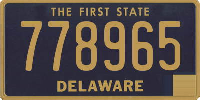 DE license plate 778965