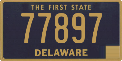 DE license plate 77897