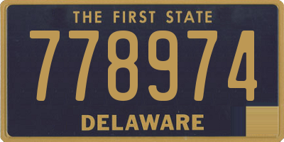 DE license plate 778974