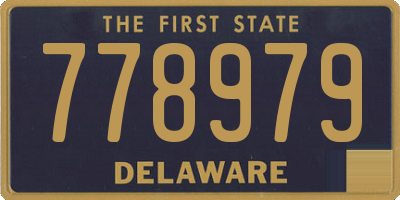 DE license plate 778979