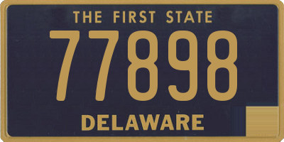 DE license plate 77898