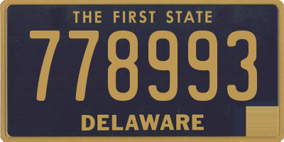 DE license plate 778993
