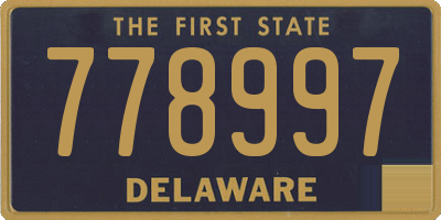 DE license plate 778997