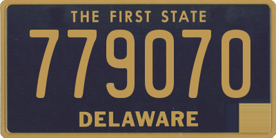 DE license plate 779070