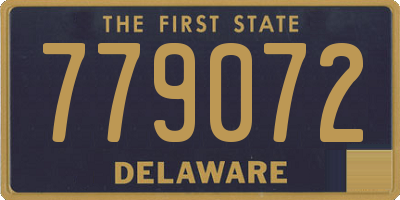 DE license plate 779072