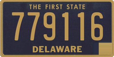 DE license plate 779116
