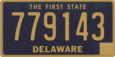 DE license plate 779143