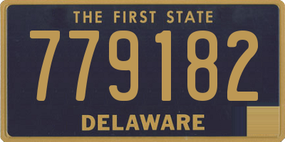 DE license plate 779182