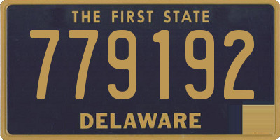 DE license plate 779192