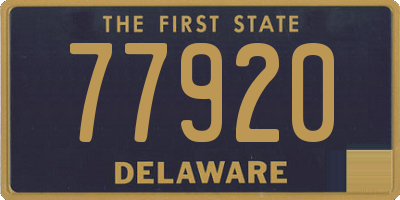 DE license plate 77920