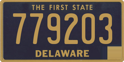 DE license plate 779203
