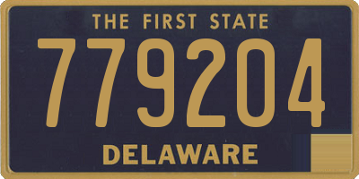 DE license plate 779204