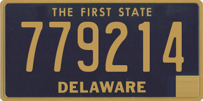 DE license plate 779214