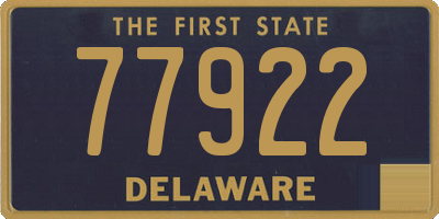 DE license plate 77922