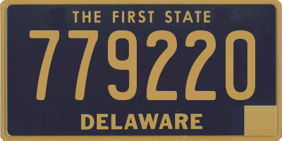 DE license plate 779220