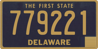 DE license plate 779221