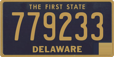 DE license plate 779233