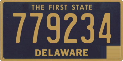 DE license plate 779234