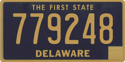 DE license plate 779248