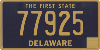 DE license plate 77925