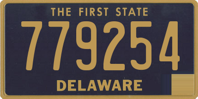 DE license plate 779254