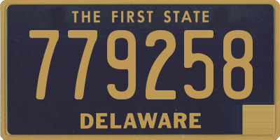 DE license plate 779258