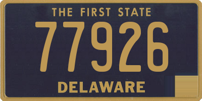 DE license plate 77926