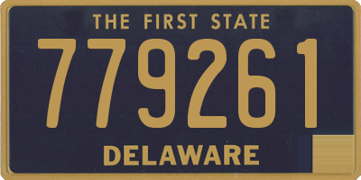 DE license plate 779261
