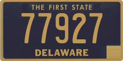 DE license plate 77927