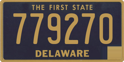 DE license plate 779270