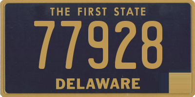 DE license plate 77928