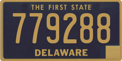 DE license plate 779288