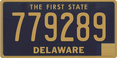 DE license plate 779289