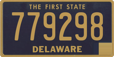 DE license plate 779298
