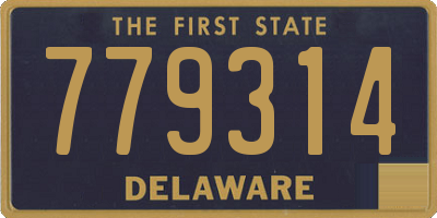 DE license plate 779314