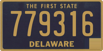 DE license plate 779316