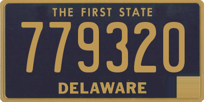 DE license plate 779320