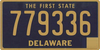 DE license plate 779336